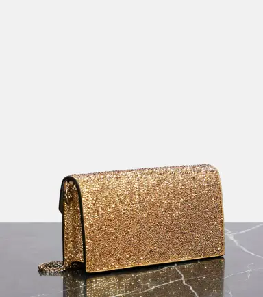 Christian Louboutin Loubi54 Small embellished leather clutch | Thumbnail 4