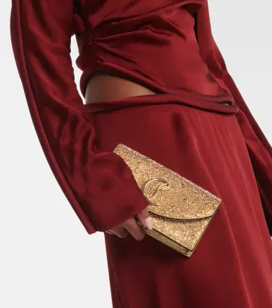 Christian Louboutin Loubi54 Small embellished leather clutch | Thumbnail 6