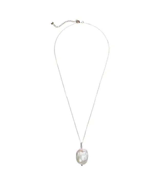 Mateo 14kt gold necklace with Baroque pearl and diamonds
