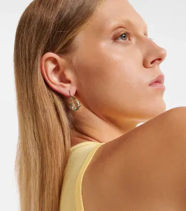 Mateo 14kt gold earrings with diamonds and amethysts | Thumbnail 2