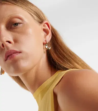 Mateo 14kt gold earrings with diamonds and amethysts | Thumbnail 3