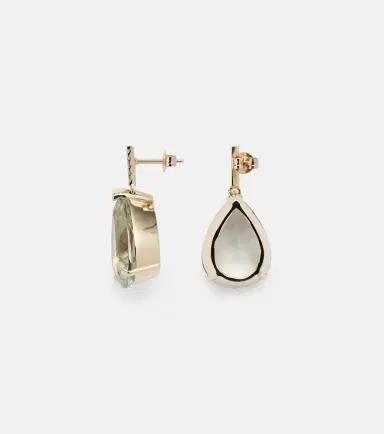 Mateo 14kt gold earrings with diamonds and amethysts | Thumbnail 5