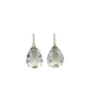 Mateo 14kt gold earrings with diamonds and amethysts | Thumbnail 1