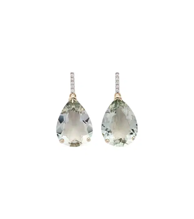 Mateo 14kt gold earrings with diamonds and amethysts