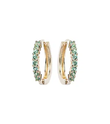Mateo 14kt gold earrings with emeralds | Thumbnail 1
