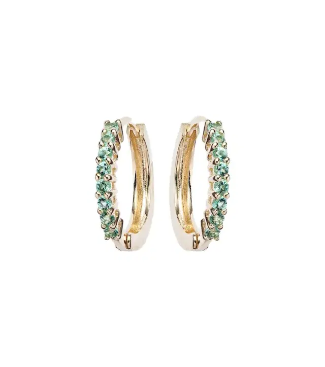 Mateo 14kt gold earrings with emeralds