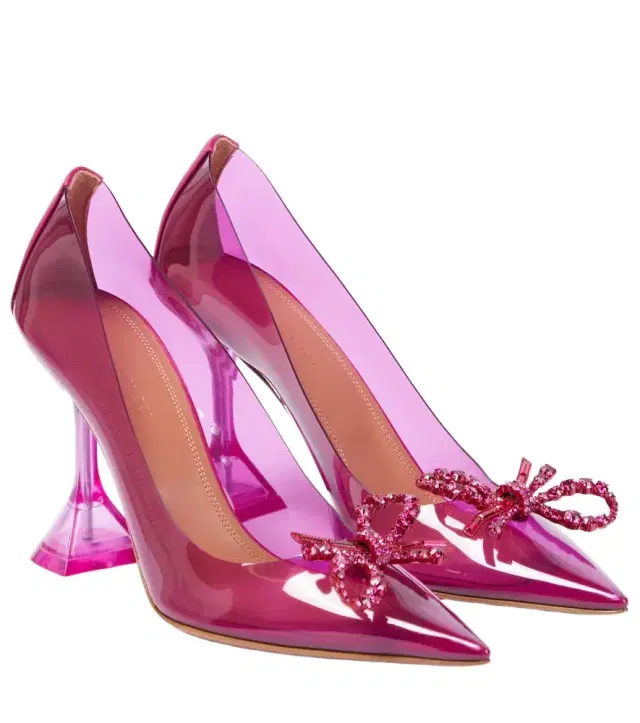 Amina Muaddi Rosie embellished PVC pumps