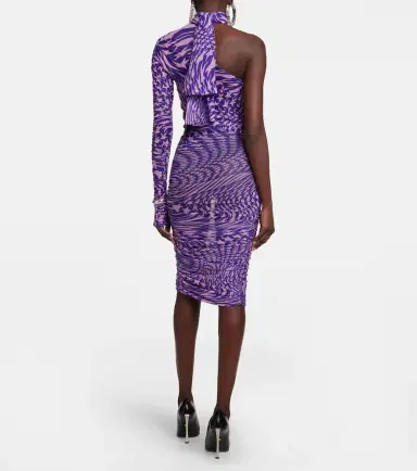 Mugler Printed mesh cutout minidress | Thumbnail 3