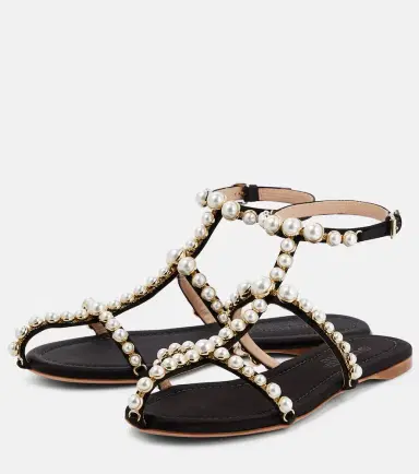 Giambattista Valli Maharani faux pearl-embellished sandals | Thumbnail 3 Giambattista Valli Maharani faux pearl-embellished sandals | Thumbnail 3