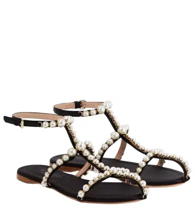Giambattista Valli Maharani faux pearl-embellished sandals | Thumbnail 1 Giambattista Valli Maharani faux pearl-embellished sandals | Thumbnail 1
