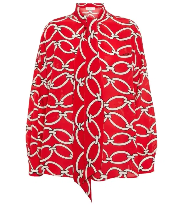 Valentino Chain 1967 silk blouse