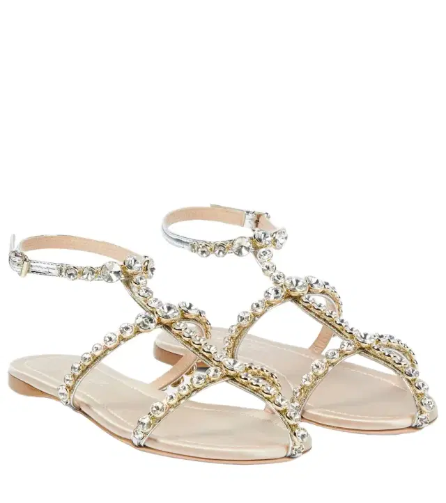 Giambattista Valli Maharani embellished leather sandals