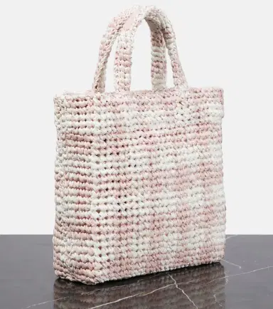 Prada Logo raffia-effect shopper | Thumbnail 2