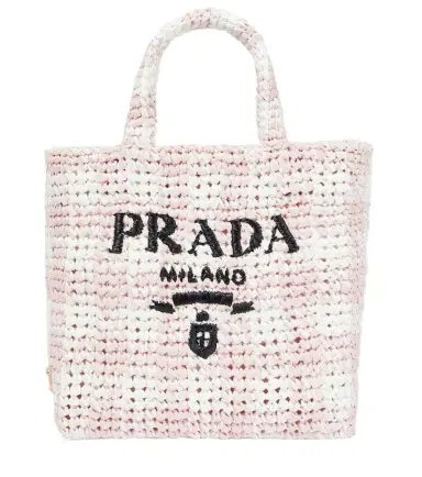 Prada Logo raffia-effect shopper | Thumbnail 1