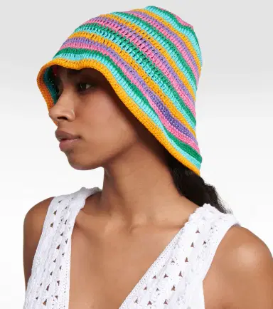 Anna Kosturova Striped crochet bucket hat | Thumbnail 4