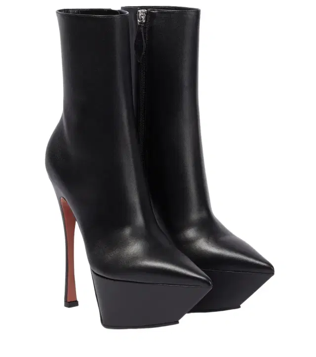 Amina Muaddi Yigit leather platform ankle boots