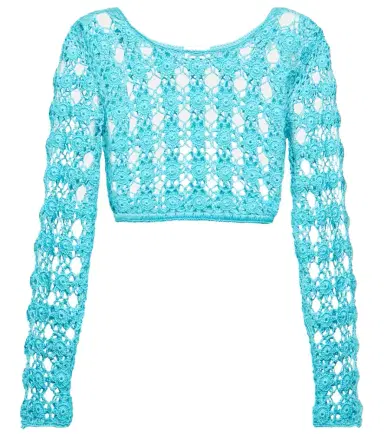 Anna Kosturova Bella cotton crochet crop top | Thumbnail 1