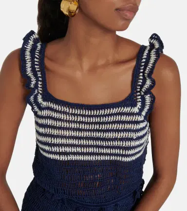 Anna Kosturova Striped crochet top | Thumbnail 3