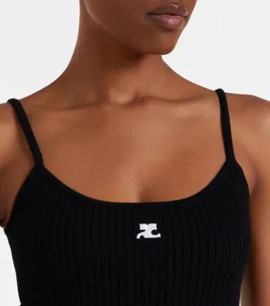 Courrèges Courrèges Logo ribbed-knit tank top | Thumbnail 3 Courrèges Courrèges Logo ribbed-knit tank top | Thumbnail 3
