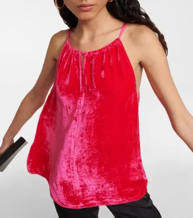 Velvet halter-neck top | Thumbnail 3