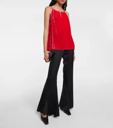 Velvet halter-neck top | Thumbnail 4