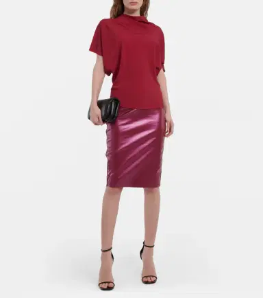 Rick Owens Asymmetrical silk-blend top | Thumbnail 5