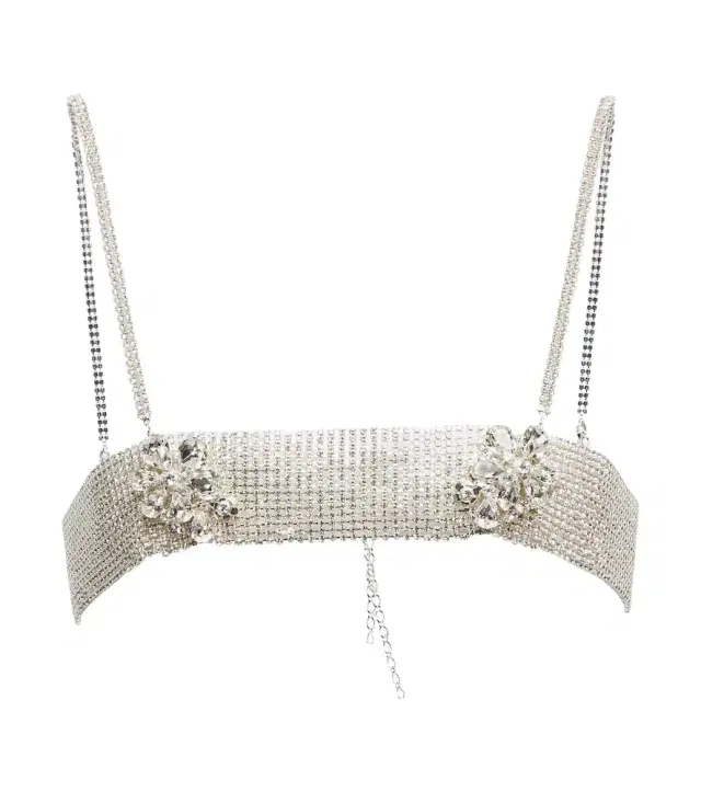 Magda Butrym Bandeau crystal jewelry top