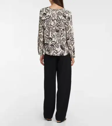 Velvet Printed crêpe blouse | Thumbnail 2