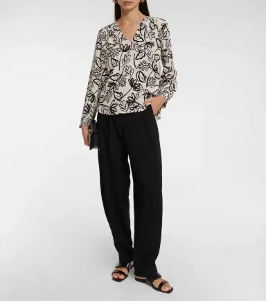 Velvet Printed crêpe blouse | Thumbnail 3