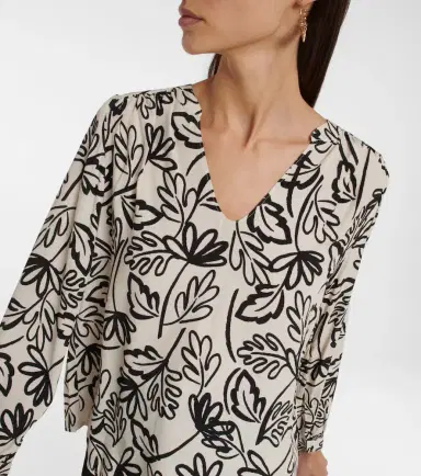 Velvet Printed crêpe blouse | Thumbnail 4