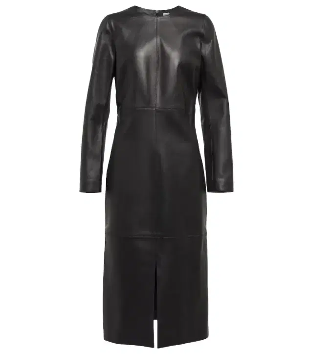 Toteme Paneled leather midi dress