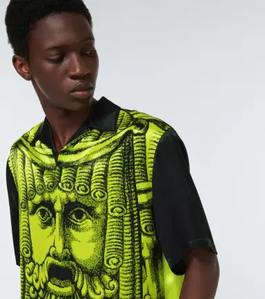 Versace Printed satin bowling shirt | Thumbnail 3