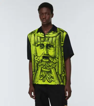 Versace Printed satin bowling shirt | Thumbnail 6