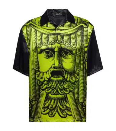 Versace Printed satin bowling shirt | Thumbnail 1