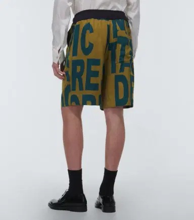 Dries Van Noten Printed mid-rise jersey shorts | Thumbnail 3