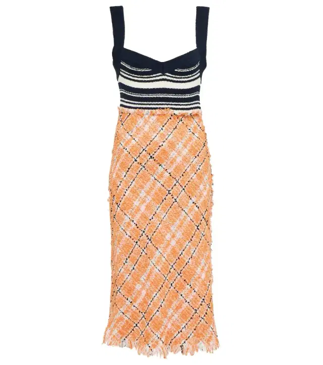 Marni Patterned cotton-blend midi dress