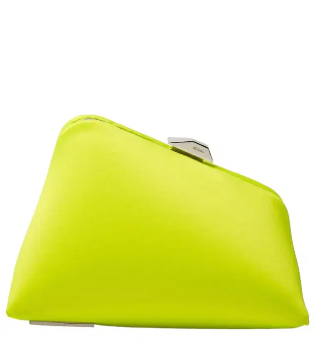 The Attico Midnight satin clutch