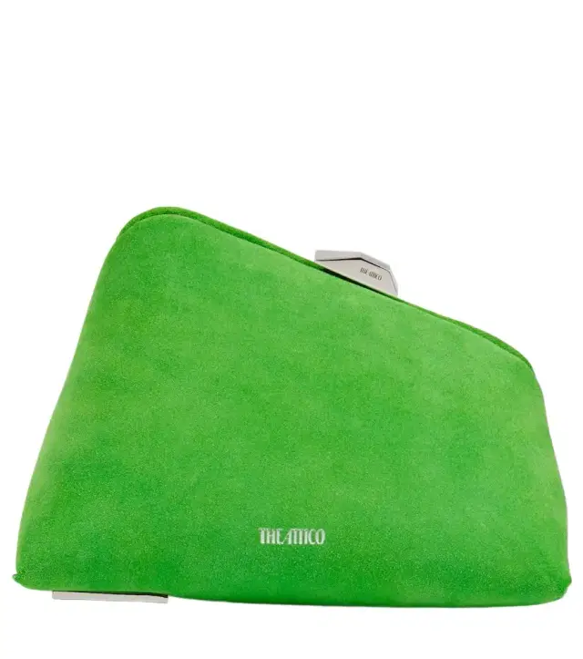 The Attico Midnight suede leather clutch