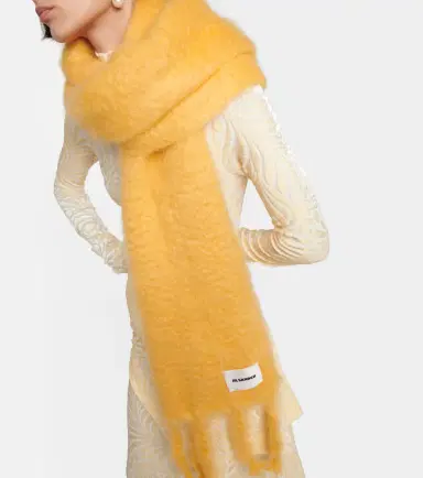 Jil Sander Mohair and wool-blend scarf | Thumbnail 4