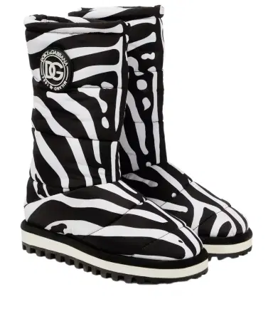 Dolce & Gabbana Zebra-print padded nylon snow boots | Thumbnail 1 Dolce & Gabbana Zebra-print padded nylon snow boots | Thumbnail 1