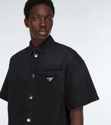 Prada Logo denim shirt | Thumbnail 2