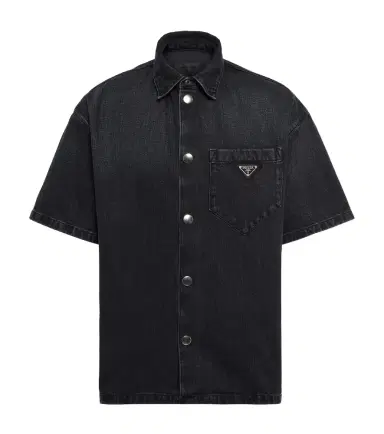Prada Logo denim shirt | Thumbnail 1