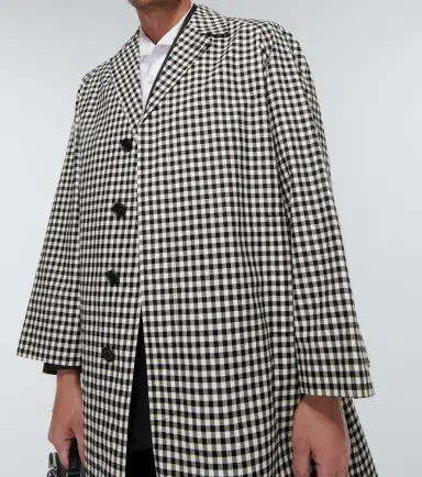 Prada Checked cotton trench coat | Thumbnail 2 Prada Checked cotton trench coat | Thumbnail 2