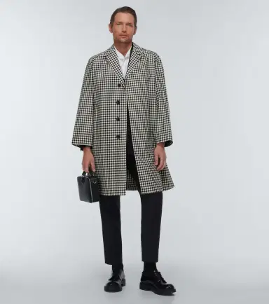 Prada Checked cotton trench coat | Thumbnail 4 Prada Checked cotton trench coat | Thumbnail 4