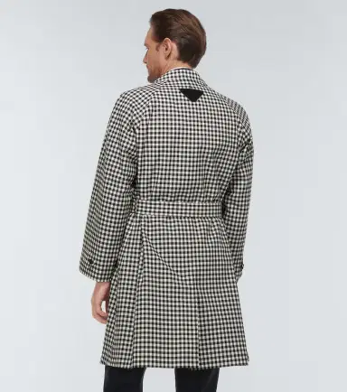 Prada Checked cotton trench coat | Thumbnail 5 Prada Checked cotton trench coat | Thumbnail 5