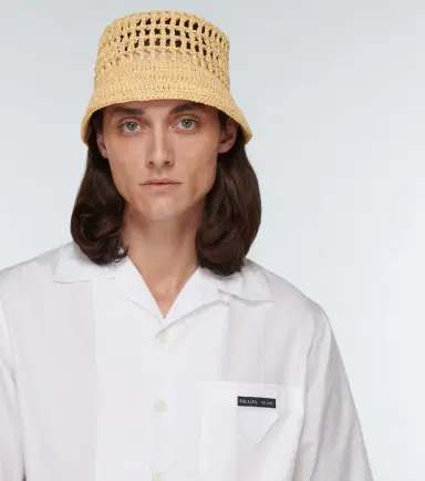 Prada Raffia bucket hat | Thumbnail 3