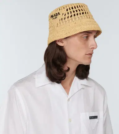 Prada Raffia bucket hat | Thumbnail 4