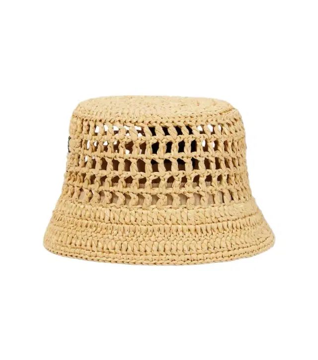 Raffia bucket hat
