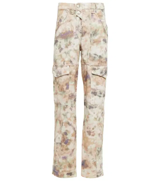 Marant Étoile Vayoneo printed denim cargo pants