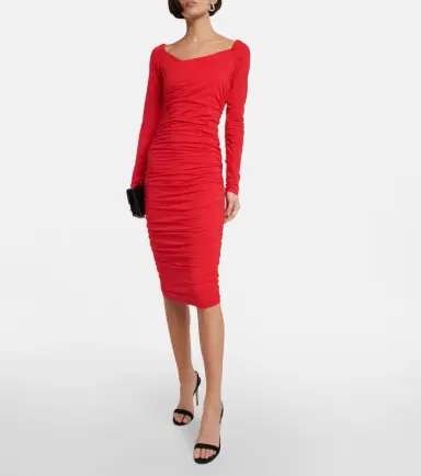 Velvet Gauzy Whisper jersey midi dress | Thumbnail 2